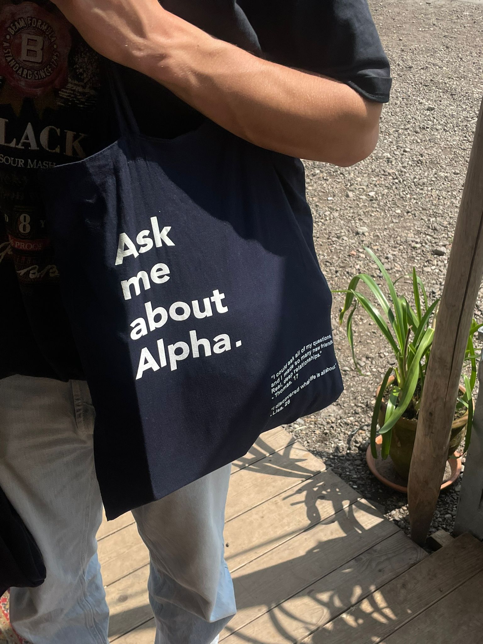Tote Bag "Ask Me About Alpha"